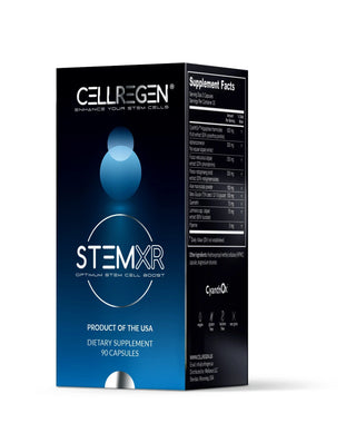 Cellregen StemXR 90 capsules for boosting stem cells, energy, and vitality.