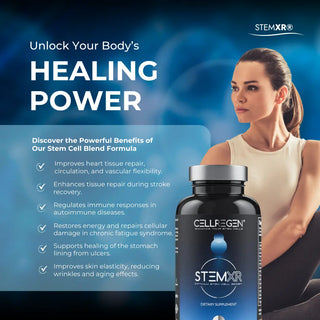 Cellregen StemXR healing power supplement for tissue repair and vitality.